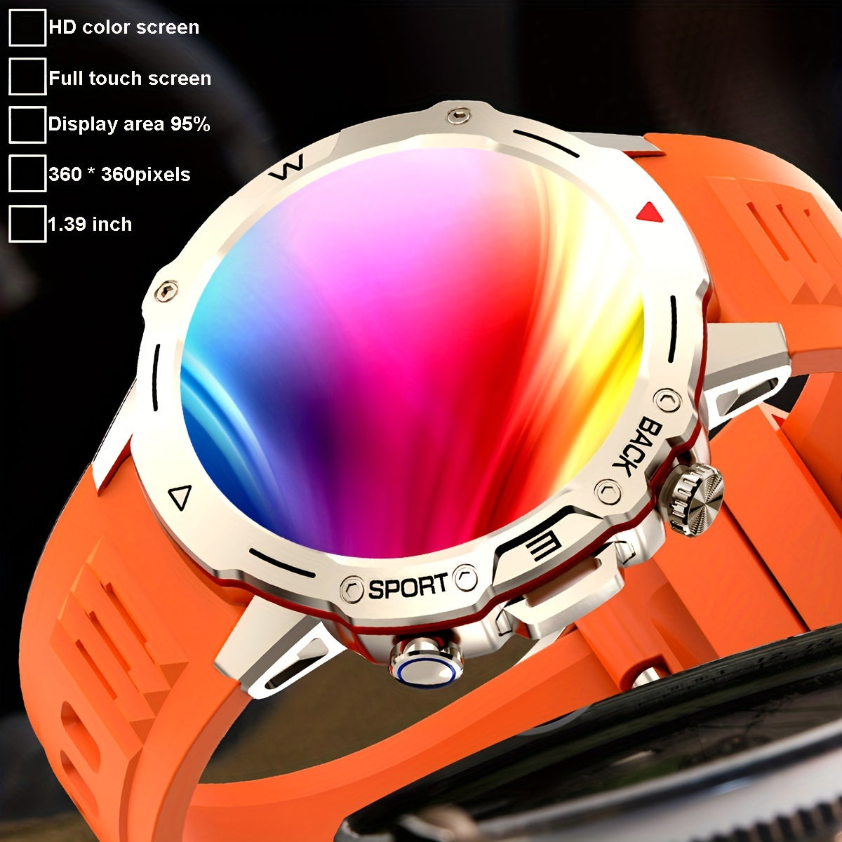 Smart Watch For Men With Wireless Call, Full Touch Screen Smartwatch Fitness Tracker, Step Counter Sports Watch For IPhone & For Android