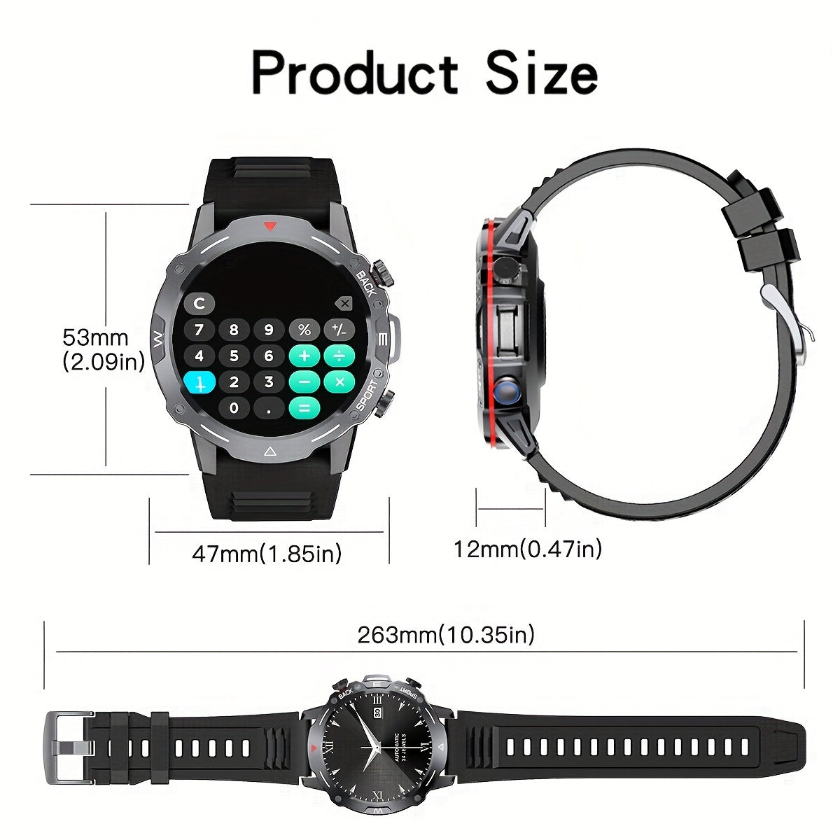 Smart Watch For Men With Wireless Call, Full Touch Screen Smartwatch Fitness Tracker, Step Counter Sports Watch For IPhone & For Android