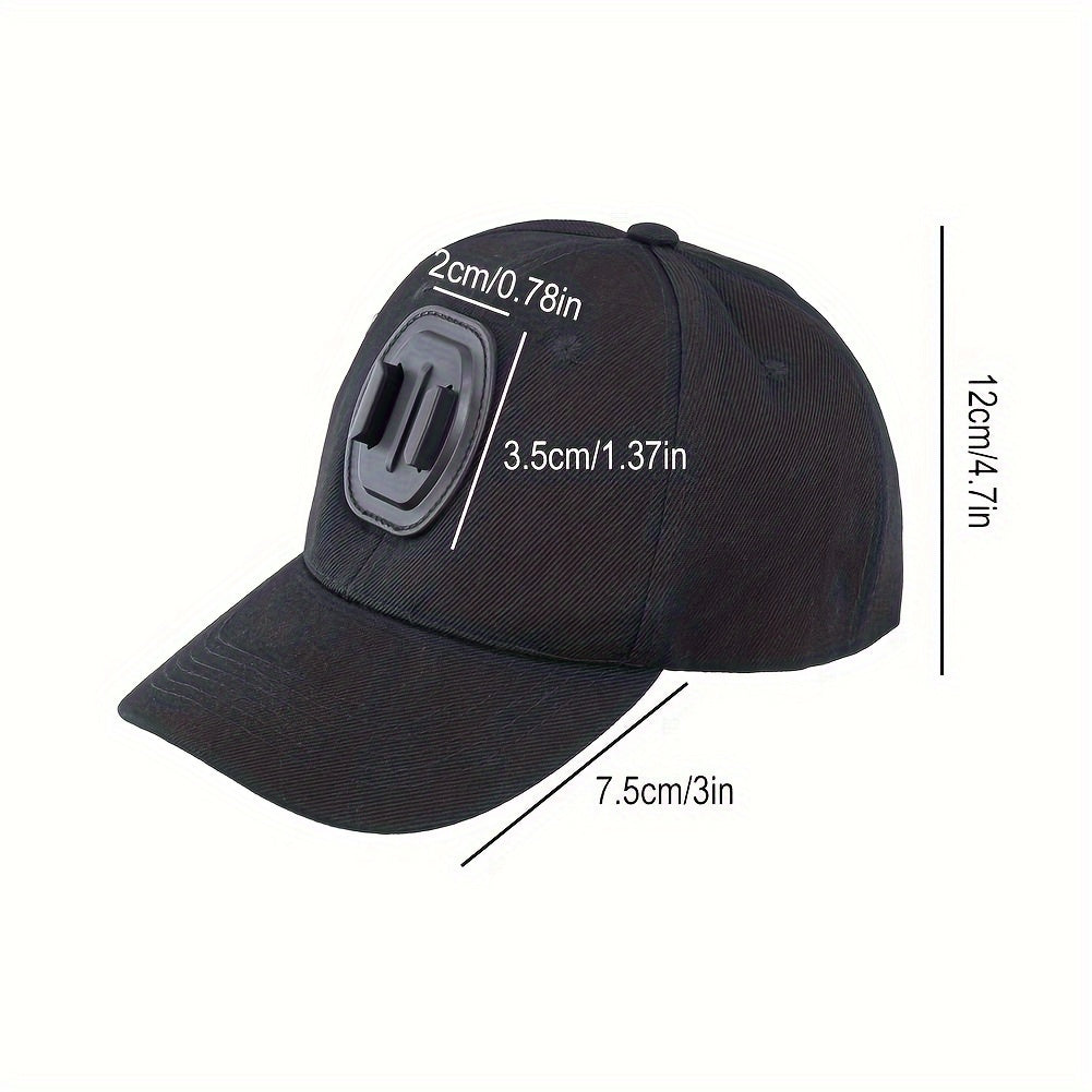 Active Camera Holder Baseball Cap, Sun Protection Breathable Casual Dad Hat For Fishing Travel Accessories