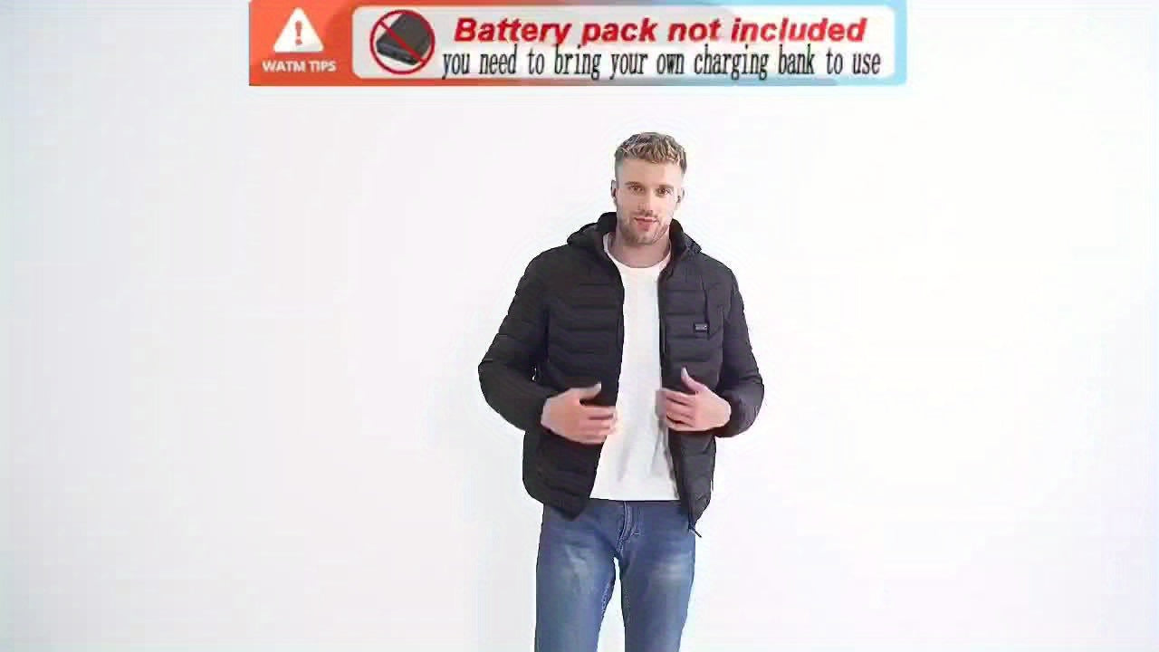 Heating Jacket Area 21 Smart Heating Jacket Charging Jacket Without Battery Bank, Cold Proof Whole Body Warm Winter Down Thermostatic Men's Jacket