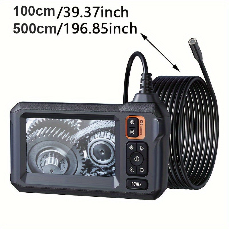 Industrial Endoscope With Light, Borescope Inspection Camera, 8mm Camera, Sewer Camera With 4.3" LCD Screen, Drain Snake Camera Automotive Plumbing Sewer Wall Camera, Home Decoration Tools