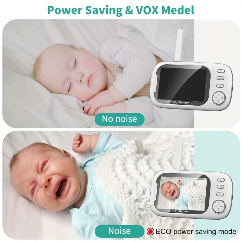 720P Camera, 8.89 cm LCD Screen, Wireless 274.32meter Transmission Video Monitor Range, Auto Night Vision, 2-Way Audio Calling, Temperature Sensor And 8 Lullaby Songs, Editor with Camera, And for