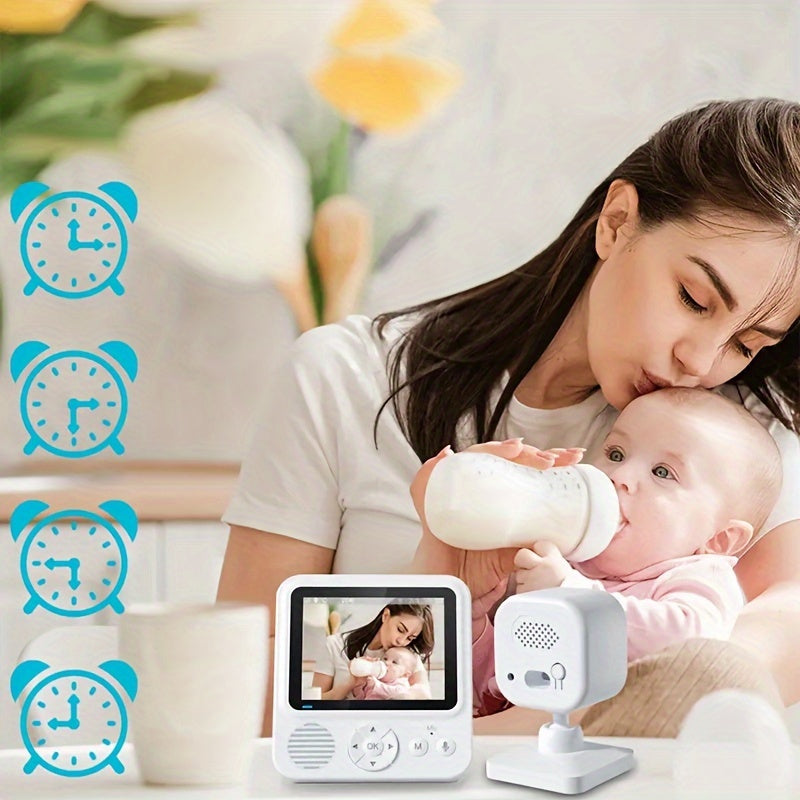 HD Surveillance Camera With Audio, HD Color LCD Video Surveillance Camera, Two-way Voice, Temperature Display, Crying Alarm, Motion Detection, Smart Home Camera, High Capacity Battery, Automatic Switching Of Infrared Night Vi