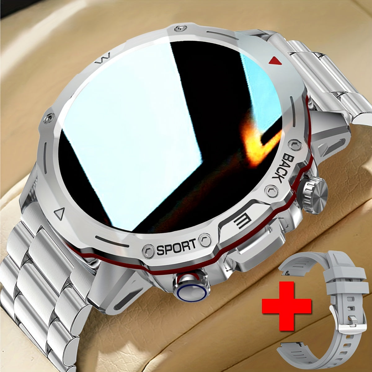 Smart Watch For Men With Wireless Call, Full Touch Screen Smartwatch Fitness Tracker, Step Counter Sports Watch For IPhone & For Android