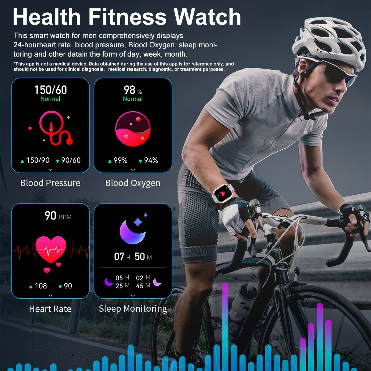 Sports Fitness Smartwatch, Watch Dial/Pedometer/Calorie Consumption/Distance Calculation/Remote Camera/Distance Calculation/Calling/Music/Pedometer Smart Watch For King's Day