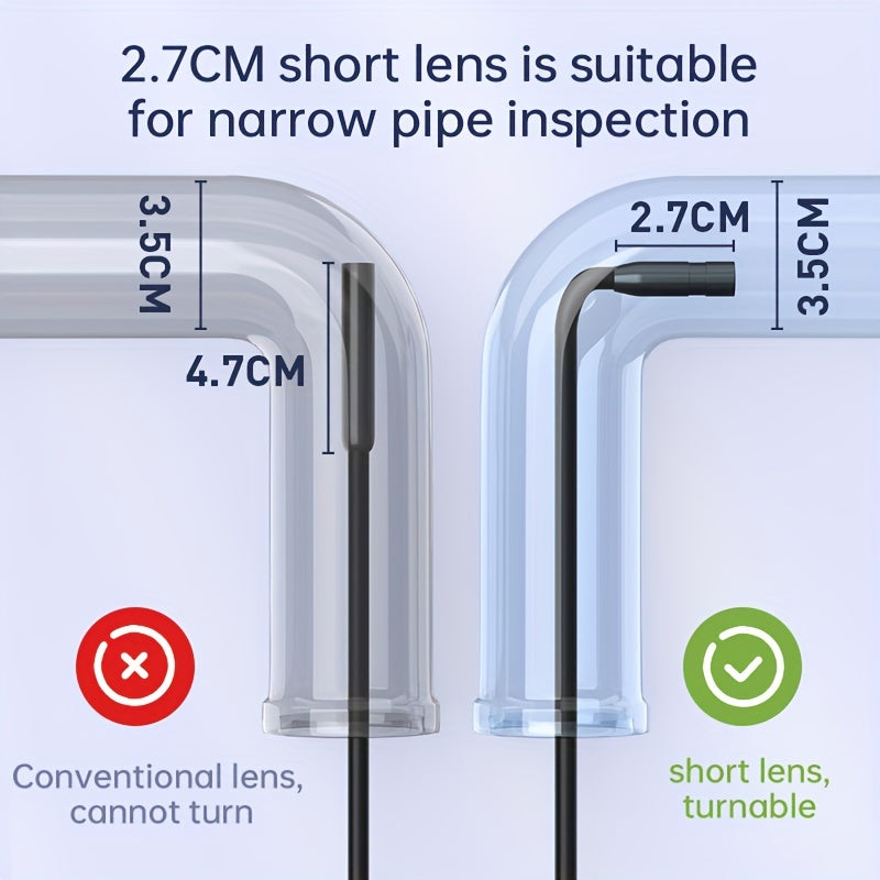 Industrial Endoscope With Light, Borescope Inspection Camera, 8mm Camera, Sewer Camera With 4.3" LCD Screen, Drain Snake Camera Automotive Plumbing Sewer Wall Camera, Home Decoration Tools