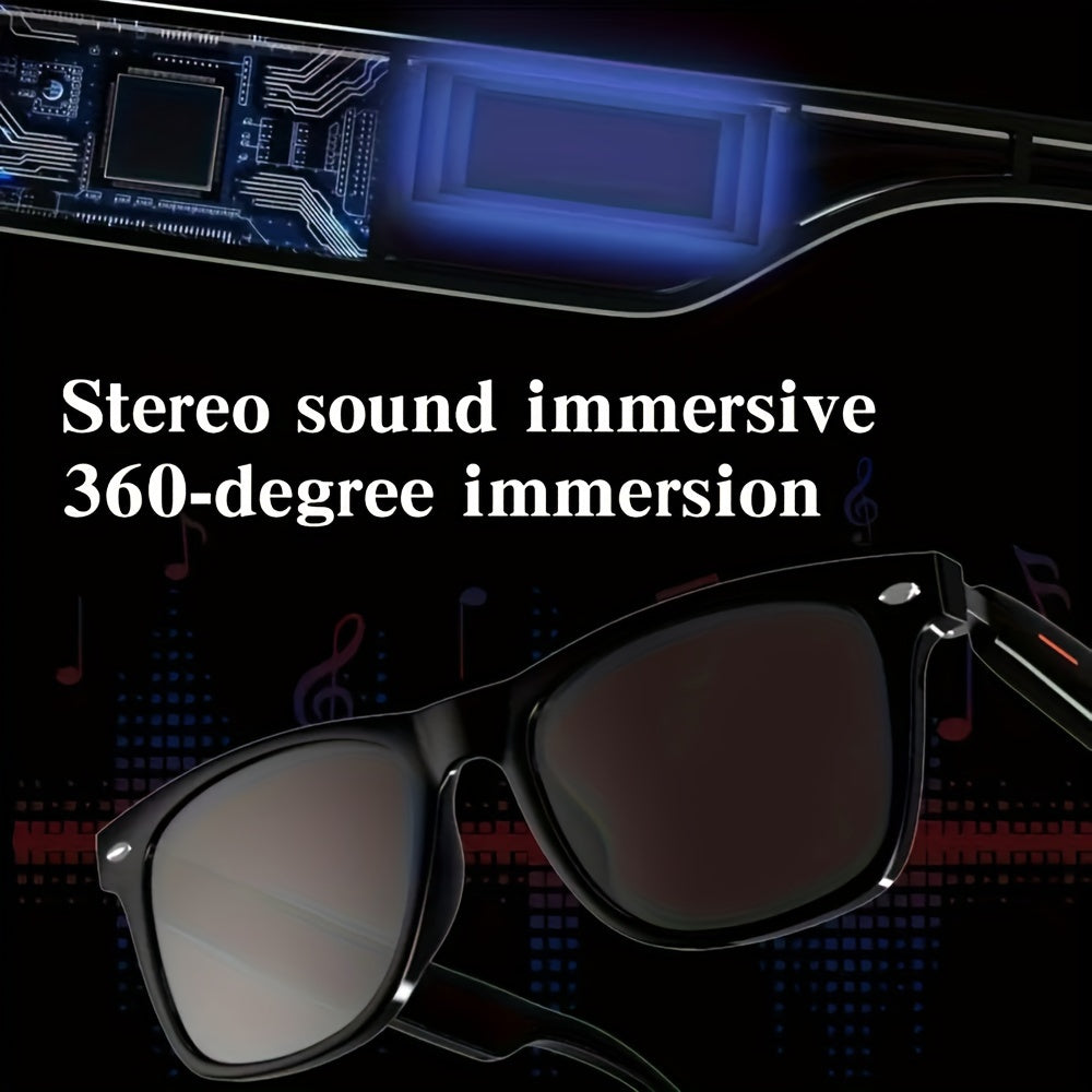 SENBONO New Smart Glasses Music Headset Wireless Headphone Driving Glasses Outdoor Sport Calling Music With HD Smart Glasses Earphone Stereo Dual Speaker Touch Wireless Glasses Headphone, Gift For Men Women