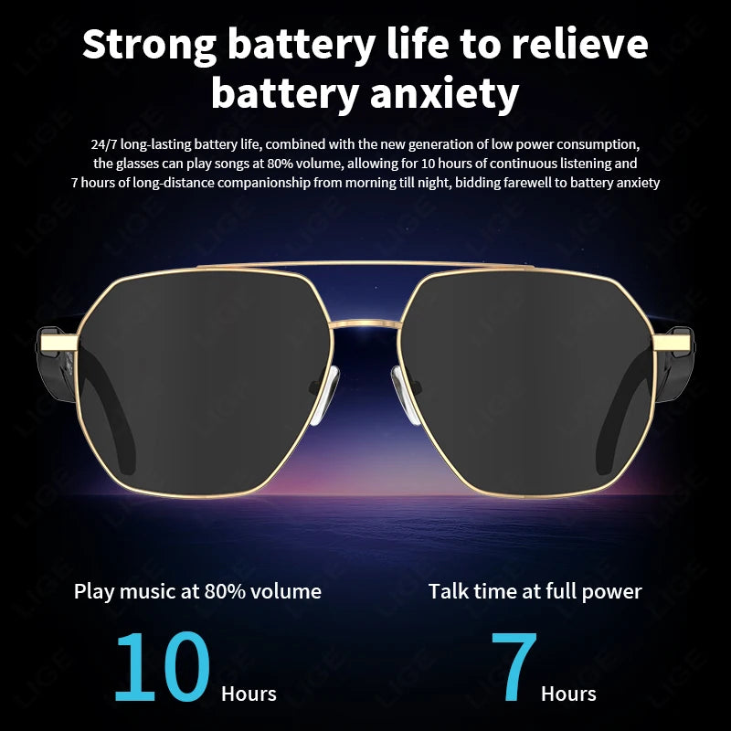 2025 nouvelles lunettes intelligentes plusieurs langues traduction en temps réel appel sans fil lecture de musique lunettes de soleil étanche hommes lunettes intelligentes