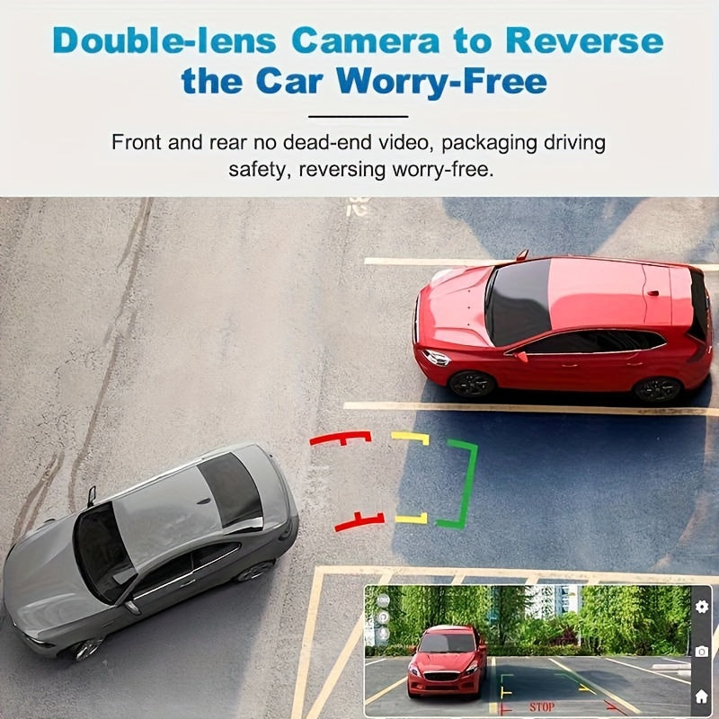 Vavupo 1080P Dash Cam, 3 Channel Dash Cam Front And Insid, Triple Dash Cam for Car, Dash Camera, 1080P Full UHD, G-Sensor, 170°Deg Wide Angle Dashboard with Infrared Night Vision
