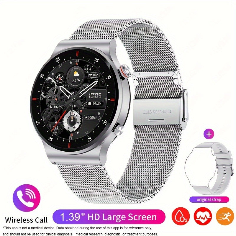 Smart Watch Wireless Call For Women Men, 3.53cm HD Display, Multi Sports Modes, Information Alerts, AI Voice Assistant, Weather Forecast, Sleep Monitoring, Sports Pedometer Watch For Android IOS