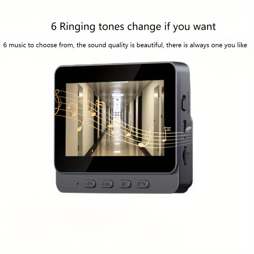 1pc Video Doorbell With Intercom, Smart Doorbell Camera With 10.92 Cm Screen, Household Infrared Night Version Camera, Two-Way Speaking Long Battery Camera, Easy Connection No Need App