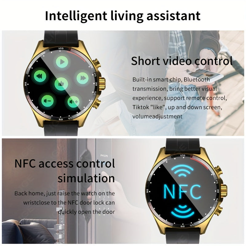 Top Brand Fashion Smart Watch For Women 3.86 cm HD Screen 50+ Sports Modes Altitude Calendar Call Reminder Music Exercise Message Notification Mileage Record Watch for Women & Men