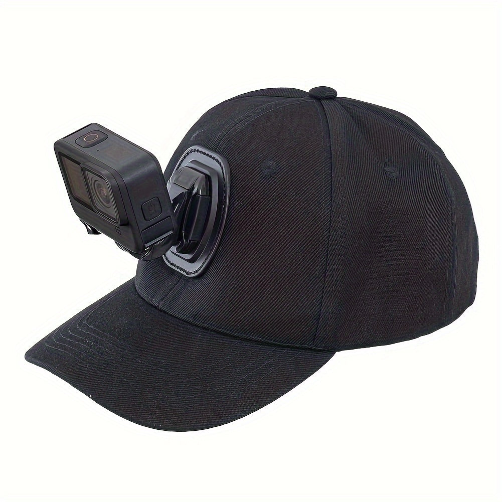Active Camera Holder Baseball Cap, Sun Protection Breathable Casual Dad Hat For Fishing Travel Accessories