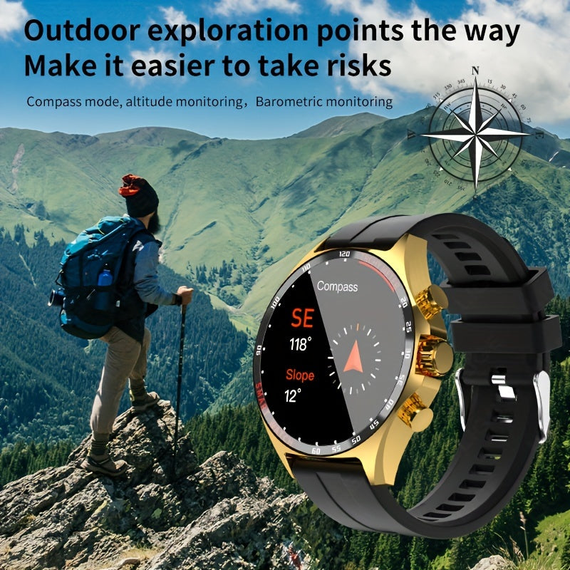 Top Brand Fashion Smart Watch For Women 3.86 cm HD Screen 50+ Sports Modes Altitude Calendar Call Reminder Music Exercise Message Notification Mileage Record Watch for Women & Men