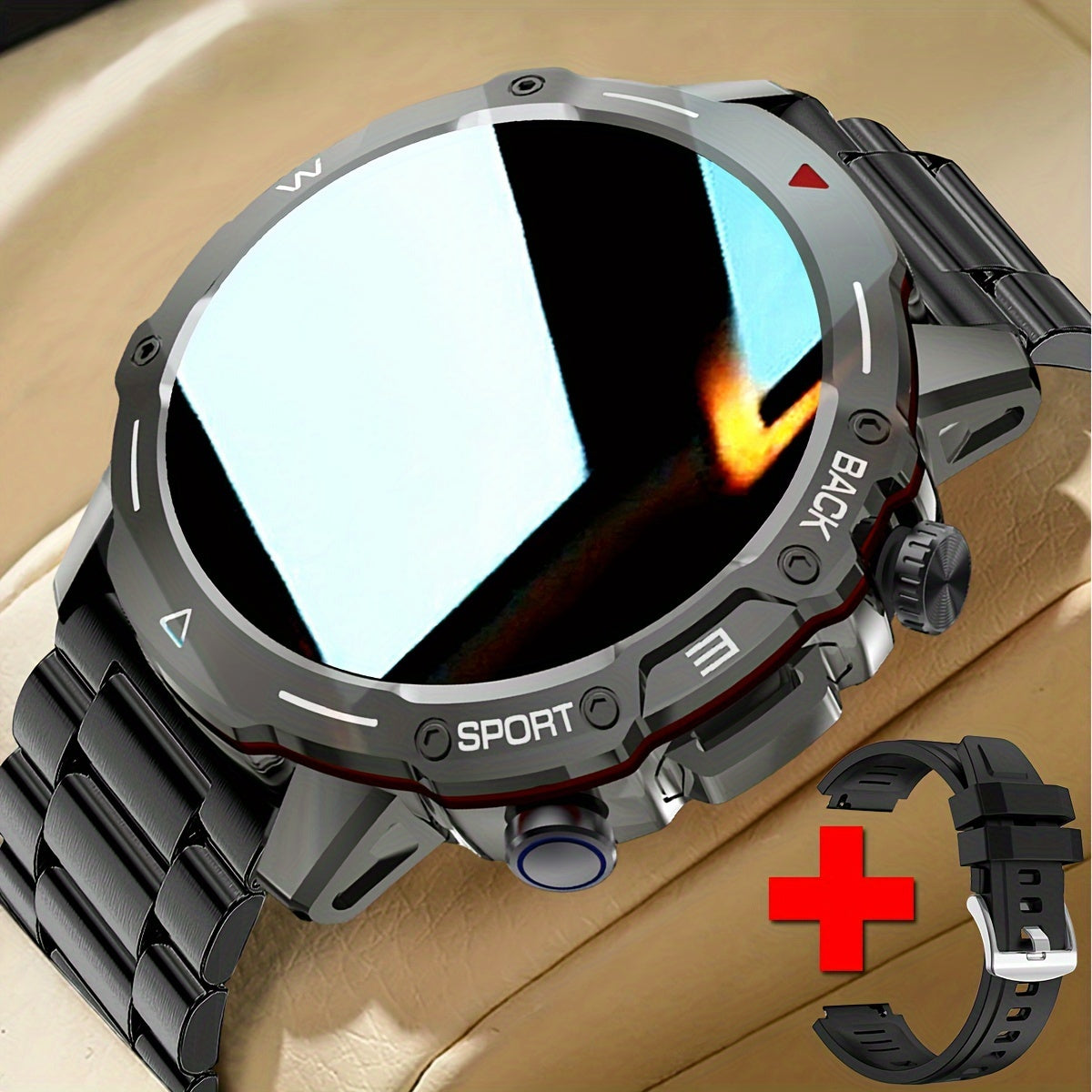 Smart Watch For Men With Wireless Call, Full Touch Screen Smartwatch Fitness Tracker, Step Counter Sports Watch For IPhone & For Android