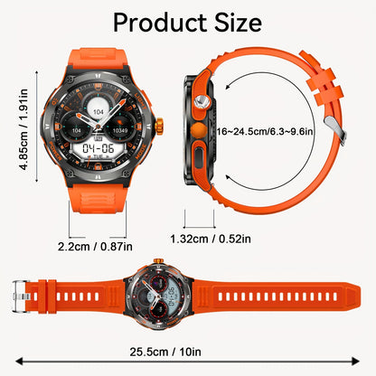 Smart Watch Weather Calorie Counter, Fitness Tracker With 100+ Sports Modes, 3.89cm IPS Touch Screen Alarm Clock Reminder Remote Control Smartwatch For IPhone & Android Phone