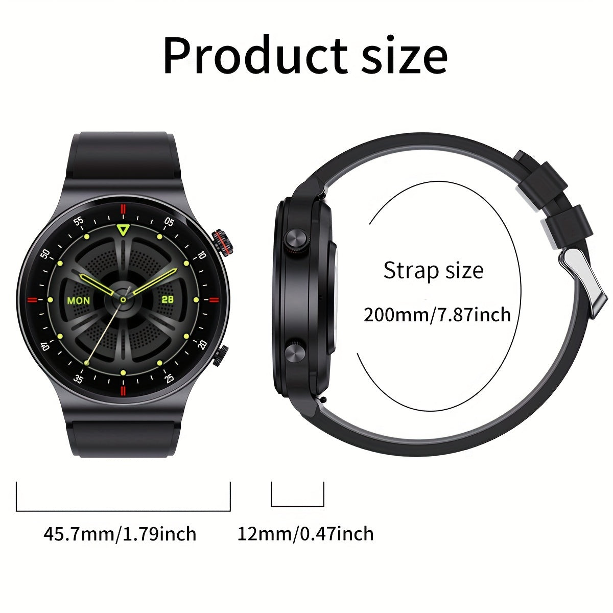 Smart Watch Wireless Call For Women Men, 3.53cm HD Display, Multi Sports Modes, Information Alerts, AI Voice Assistant, Weather Forecast, Sleep Monitoring, Sports Pedometer Watch For Android IOS
