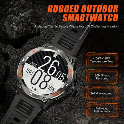 Smart Watch Weather Calorie Counter, Fitness Tracker With 100+ Sports Modes, 3.89cm IPS Touch Screen Alarm Clock Reminder Remote Control Smartwatch For IPhone & Android Phone