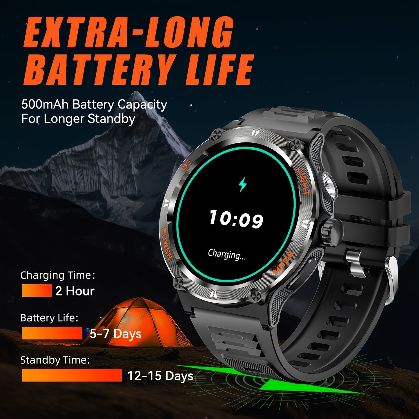 Smart Watch Weather Calorie Counter, Fitness Tracker With 100+ Sports Modes, 3.89cm IPS Touch Screen Alarm Clock Reminder Remote Control Smartwatch For IPhone & Android Phone