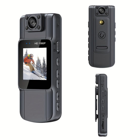 1pc Full 1080P Small Camera, Built-in 1000MAH Battery With Clip, Portable Cam With Night Vision, 4-5Hours Record, Suitable For Outdoor Sports, Travel Recording