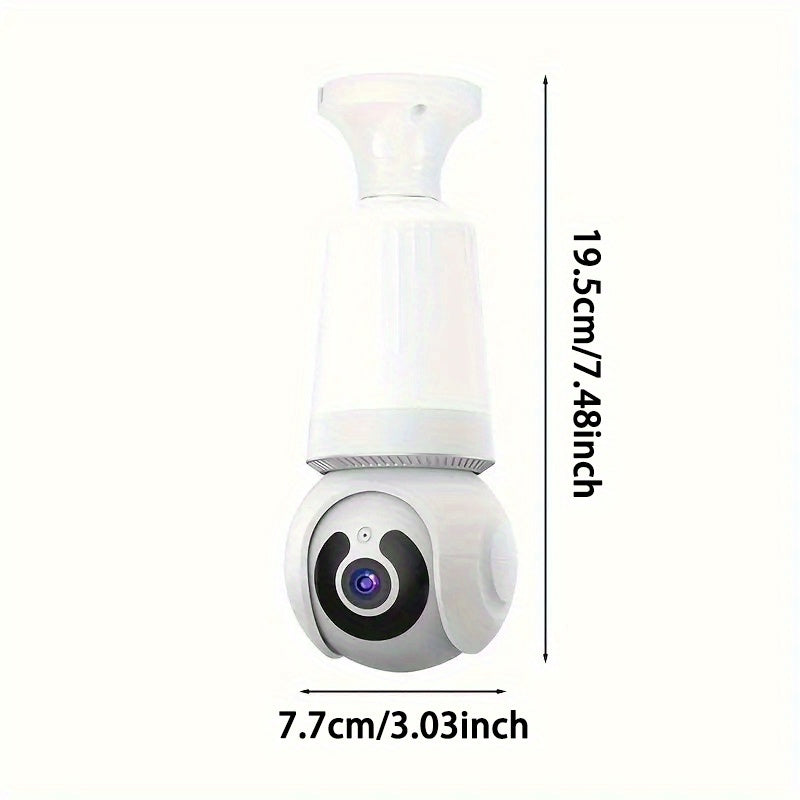 Teruhal Smart Security Light Bulb Camera - 1080P HD, Color Night Vision, Two-Way Audio, Motion Alerts & Auto Tracking, Adjustable Brightness