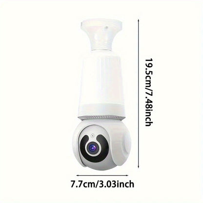 Teruhal Smart Security Light Bulb Camera - 1080P HD, Color Night Vision, Two-Way Audio, Motion Alerts & Auto Tracking, Adjustable Brightness