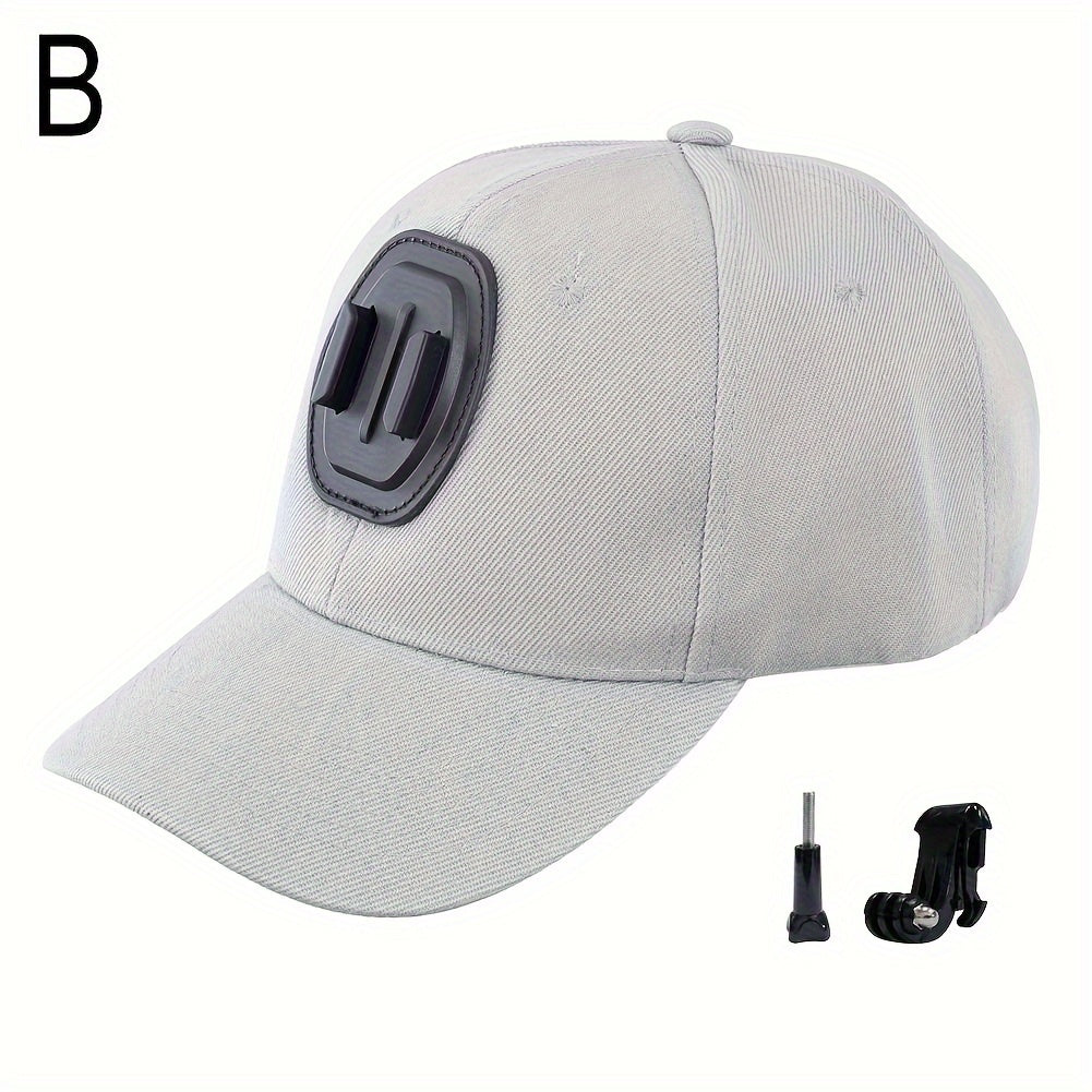 Active Camera Holder Baseball Cap, Sun Protection Breathable Casual Dad Hat For Fishing Travel Accessories