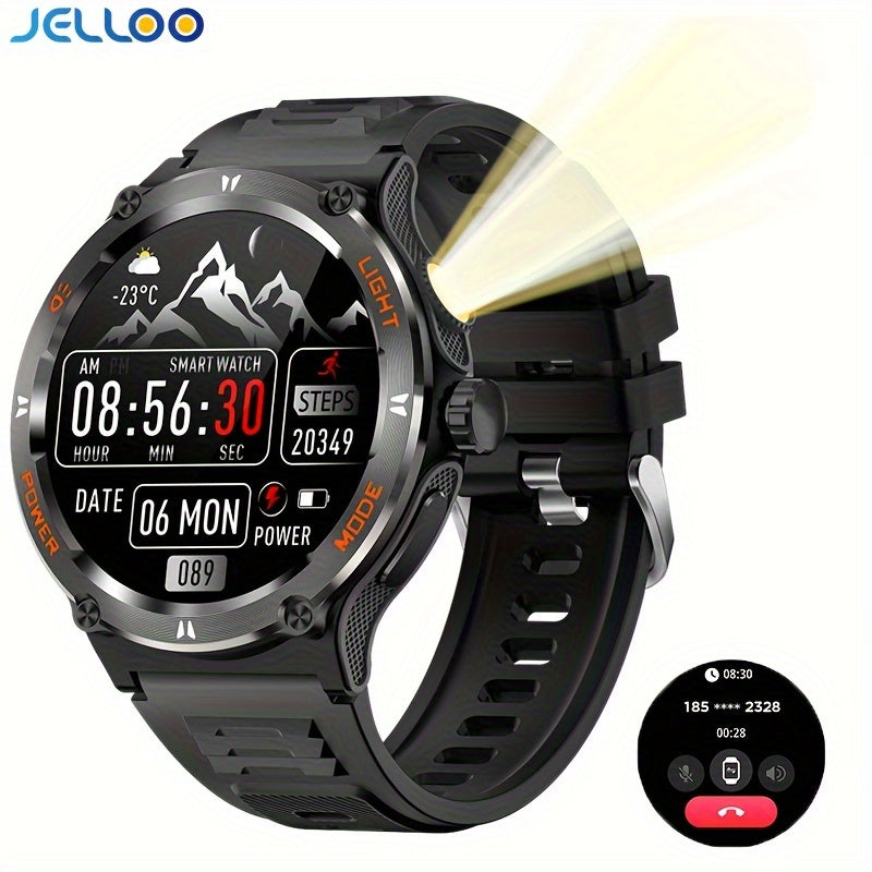 Smart Watch Weather Calorie Counter, Fitness Tracker With 100+ Sports Modes, 3.89cm IPS Touch Screen Alarm Clock Reminder Remote Control Smartwatch For IPhone & Android Phone