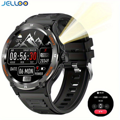 Smart Watch Weather Calorie Counter, Fitness Tracker With 100+ Sports Modes, 3.89cm IPS Touch Screen Alarm Clock Reminder Remote Control Smartwatch For IPhone & Android Phone