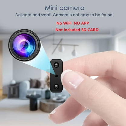 1pc MINI CAMERA, HD Mini Camera Security Protection Night Vision Cam Motion Detection Security Camcorders built-in battery Camera Micro Camcorder SD Card Loop Recording