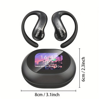 [MINISO MS188 AI Translator] MINISO MS188 AI Language Translation In Ear Headphones | Support 150 Languages, Intelligent High-definition Touch Screen, Real-time Headphone Translator, High-definition Sound Quality, Ultra Long