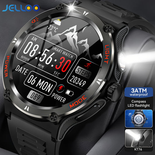 Smart Watch Weather Calorie Counter, Fitness Tracker With 100+ Sports Modes, 3.89cm IPS Touch Screen Alarm Clock Reminder Remote Control Smartwatch For IPhone & Android Phone