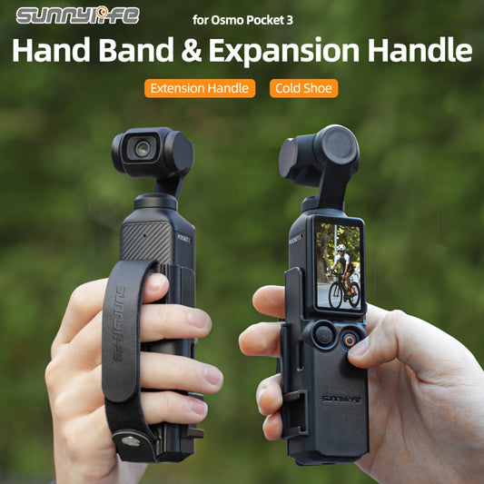 Compatible with DJI Pocket 3, This Portable Hand Strap Features a Cold Shoe Expansion, Protective Frame, Extended Handle, And Safeguards Against Loss And Drops. (Camera Not Included)