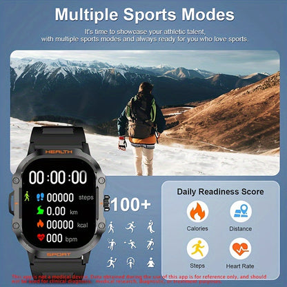 SENBONO 2024 New AMOLED Smart Watch For Men, Outdoor Tactical Sports Watch, 5.11cm HD Full Touch Screen, Men Wireless Make And Answer Call Watch, Custom Watch Faces, Multiple Sport Mode Sport Smartwatch For Men, More Function