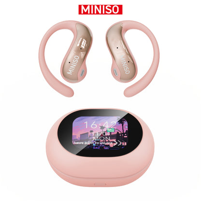 [MINISO MS188 AI Translator] MINISO MS188 AI Language Translation In Ear Headphones | Support 150 Languages, Intelligent High-definition Touch Screen, Real-time Headphone Translator, High-definition Sound Quality, Ultra Long