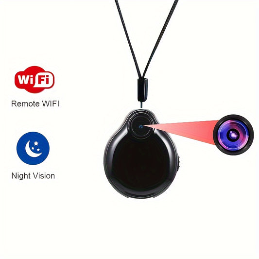 1pc WIFI Wireless Wearable Body Micro Cam, Mini IP Camera, Motion Sensor Video Voice Recorder, Home Security Camcorders, Small Mini Smart WiFi IP Webcam, Micro Camera Built In Battery