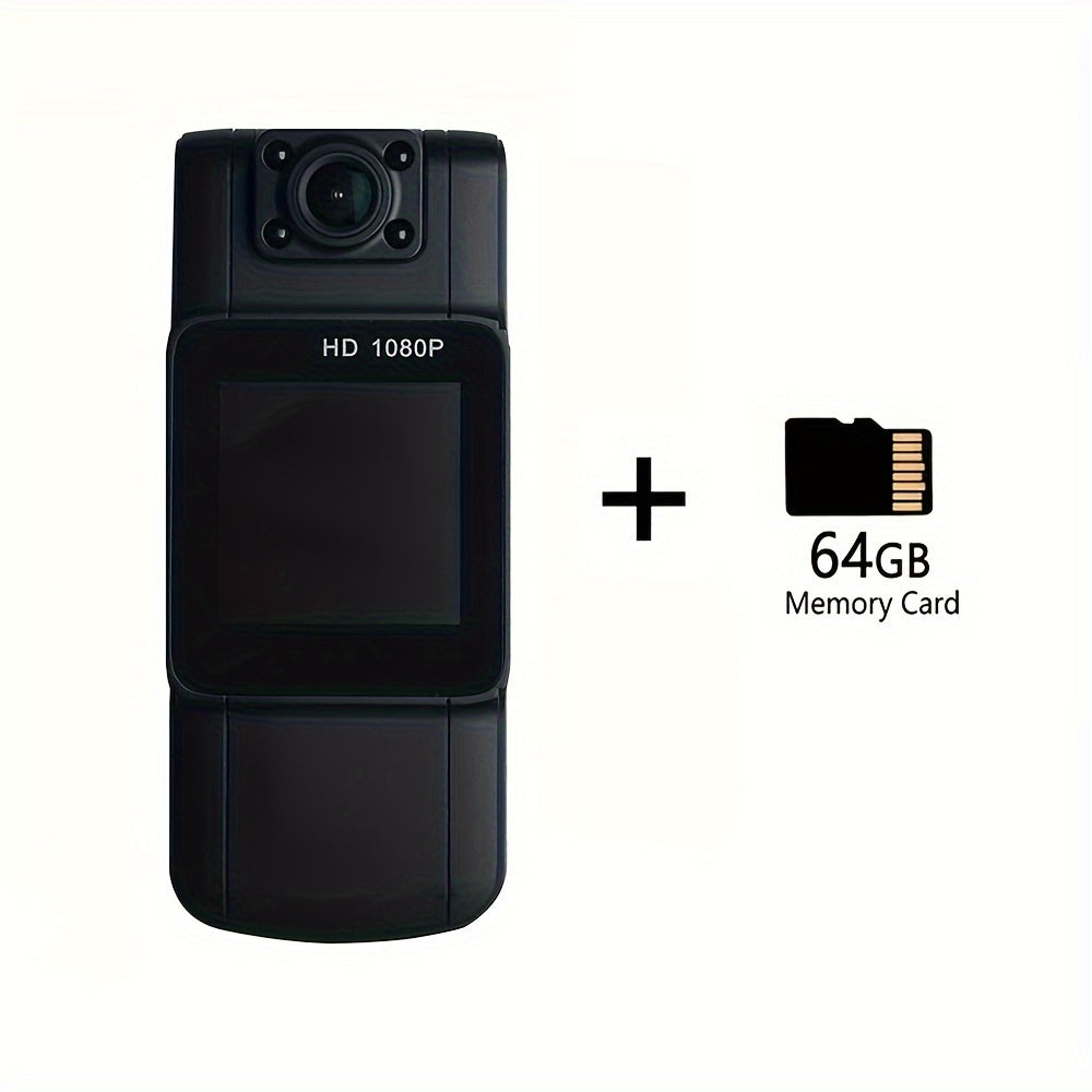 1pc Full 1080P Small Camera, Built-in 1000MAH Battery With Clip, Portable Cam With Night Vision, 4-5Hours Record, Suitable For Outdoor Sports, Travel Recording