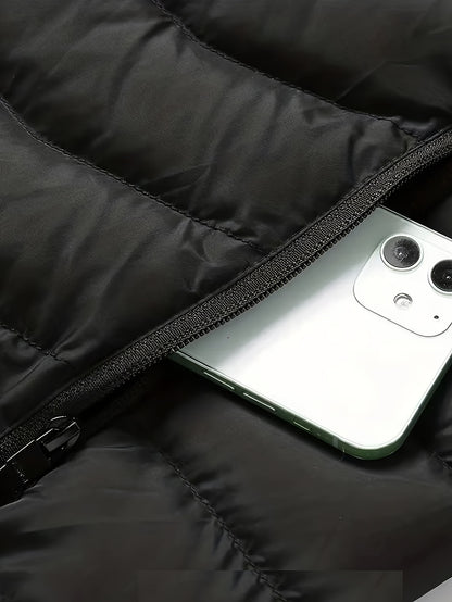 Heating Jacket Area 21 Smart Heating Jacket Charging Jacket Without Battery Bank, Cold Proof Whole Body Warm Winter Down Thermostatic Men's Jacket