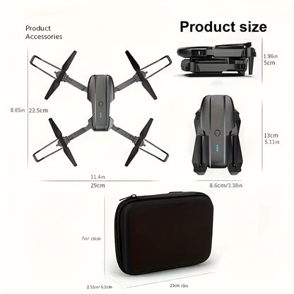 E99 Drone With Camera, Foldable RC Drone, Remote Control Drone Toys For Beginners Men's Gifts, Indoor And Outdoor Affordable UAV, Christmas Halloween Thanksgiving Gift