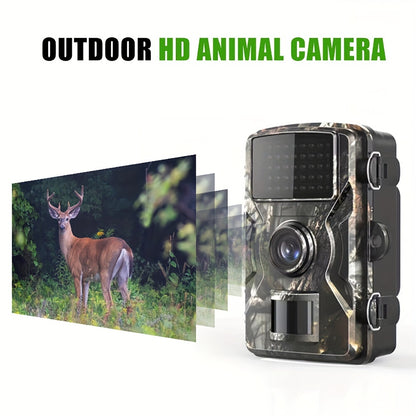 1pc Hunting Camera With 2-Inch Screen, HD Wildlife Trail Camera, Waterproof Night Vision PIR 10m, 0.8s Trigger Motion Activated, For Outdoor Wildlife Monitoring Camouflage