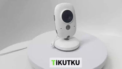720P Camera, 8.89 cm LCD Screen, Wireless 274.32meter Transmission Video Monitor Range, Auto Night Vision, 2-Way Audio Calling, Temperature Sensor And 8 Lullaby Songs, Editor with Camera, And for