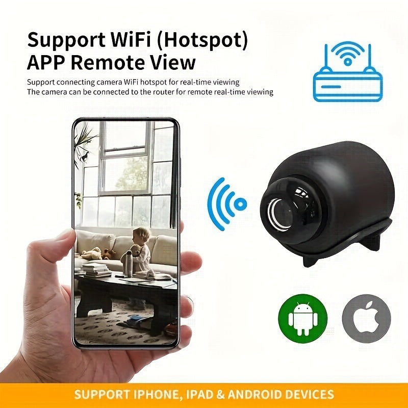 1pc Wireless Camera, 2.4GHz WiFi Security Surveillance Cam With Video Night Vision, Motion Detection, App Control, Suitable For Outdoor&Indoor Pet Dog Cat Monitoring/Home/Recordding/Law Enforcement&Evidence Collection