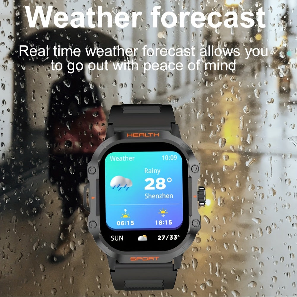 SENBONO 2024 New AMOLED Smart Watch For Men, Outdoor Tactical Sports Watch, 5.11cm HD Full Touch Screen, Men Wireless Make And Answer Call Watch, Custom Watch Faces, Multiple Sport Mode Sport Smartwatch For Men, More Function