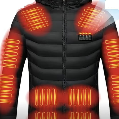 Heating Jacket Area 21 Smart Heating Jacket Charging Jacket Without Battery Bank, Cold Proof Whole Body Warm Winter Down Thermostatic Men's Jacket