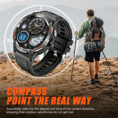 Smart Watch Weather Calorie Counter, Fitness Tracker With 100+ Sports Modes, 3.89cm IPS Touch Screen Alarm Clock Reminder Remote Control Smartwatch For IPhone & Android Phone