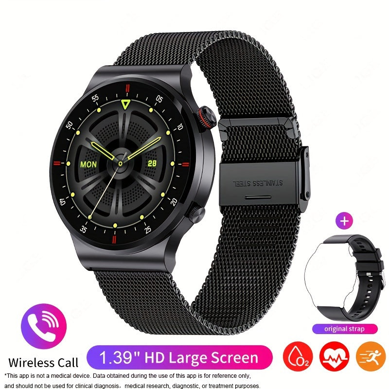 Smart Watch Wireless Call For Women Men, 3.53cm HD Display, Multi Sports Modes, Information Alerts, AI Voice Assistant, Weather Forecast, Sleep Monitoring, Sports Pedometer Watch For Android IOS