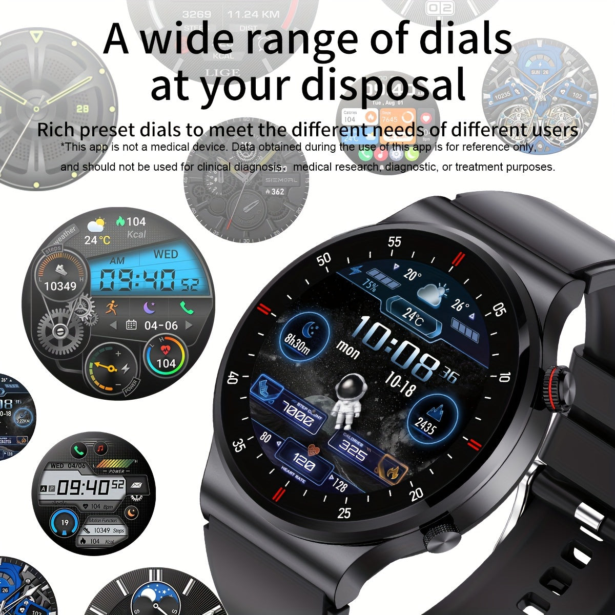 Smart Watch Wireless Call For Women Men, 3.53cm HD Display, Multi Sports Modes, Information Alerts, AI Voice Assistant, Weather Forecast, Sleep Monitoring, Sports Pedometer Watch For Android IOS