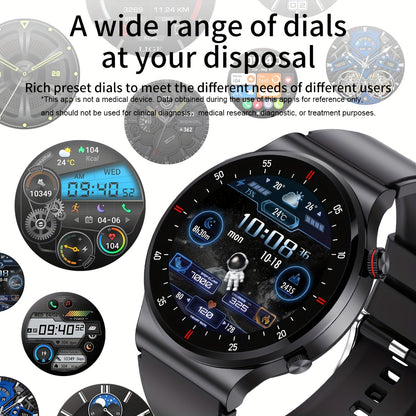 Smart Watch Wireless Call For Women Men, 3.53cm HD Display, Multi Sports Modes, Information Alerts, AI Voice Assistant, Weather Forecast, Sleep Monitoring, Sports Pedometer Watch For Android IOS