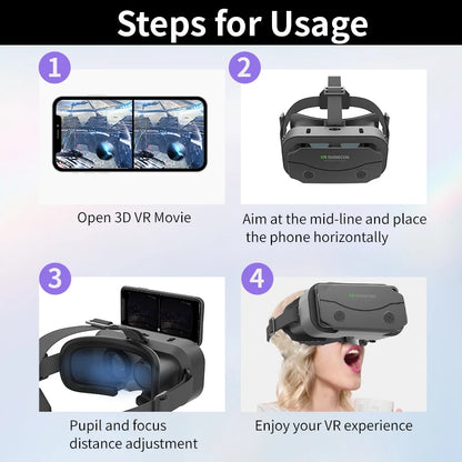 Lunettes de réalité virtuelle VR, casque Viar Former, lentilles 3D, lunettes intelligentes pour smartphones, téléphone mobile, accessoire de jeu