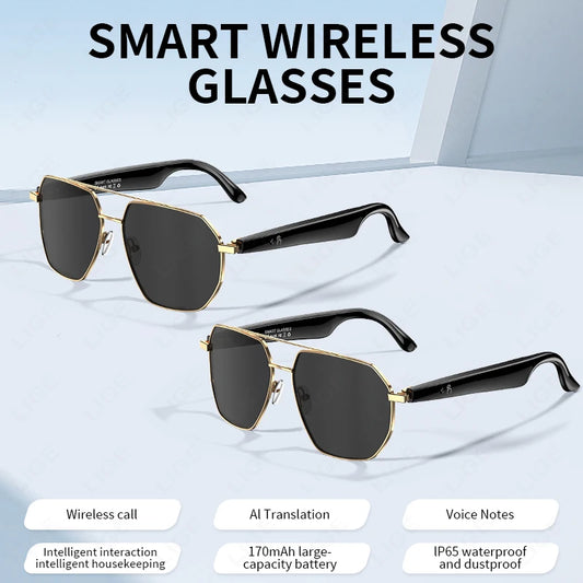 2025 nouvelles lunettes intelligentes plusieurs langues traduction en temps réel appel sans fil lecture de musique lunettes de soleil étanche hommes lunettes intelligentes